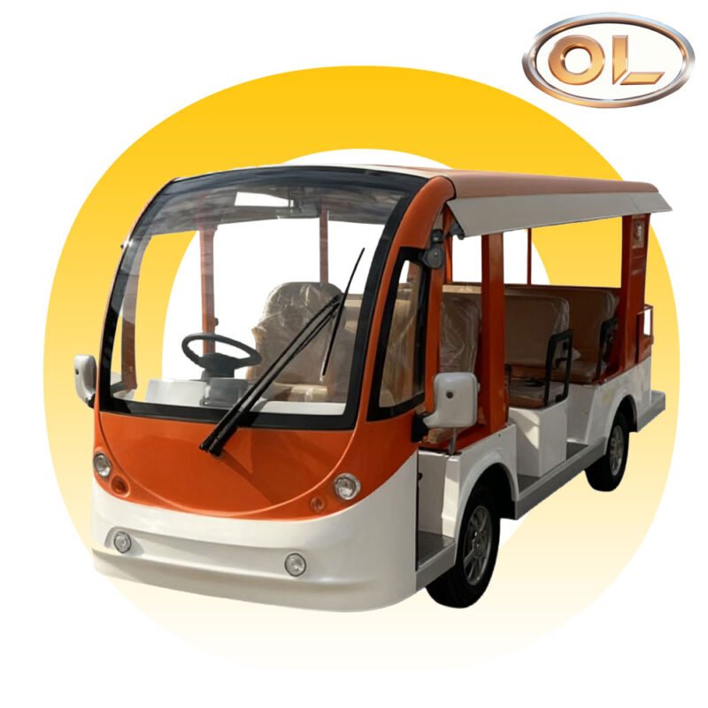 Oliviavehicle Orange 8 Seat Open-air Sightseeing Bus